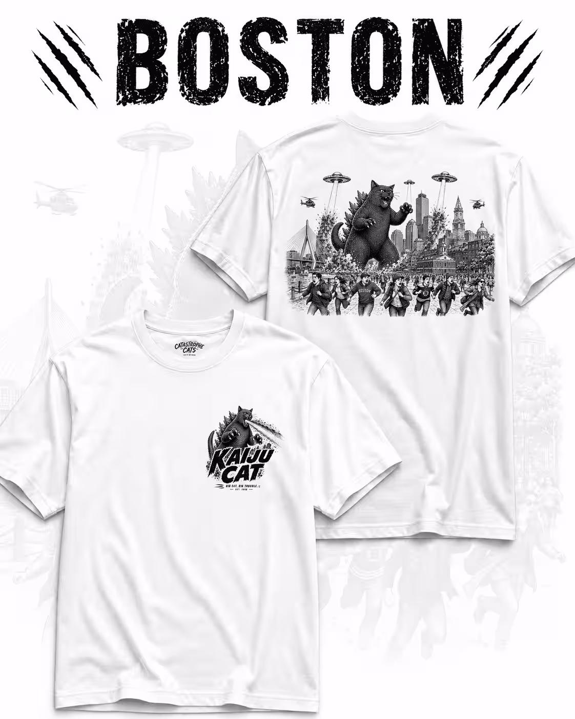 Boston Has a Cat Problem Catastrophe Cats T-Shirt